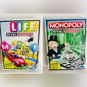 Hasbro The Game of Life and Monopoly Rivals Edition Bundle Multicolor
